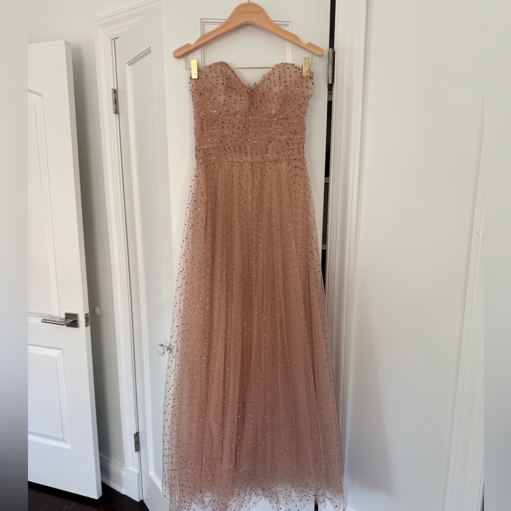 Monique Lhuillier Pink Tulle Dress